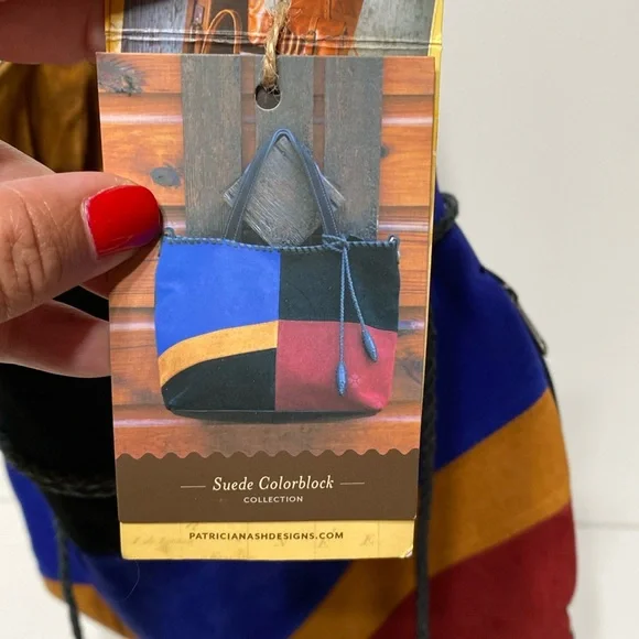 Patricia Nash Suede & Leather Colorblock Bag - Picture 7 of 16